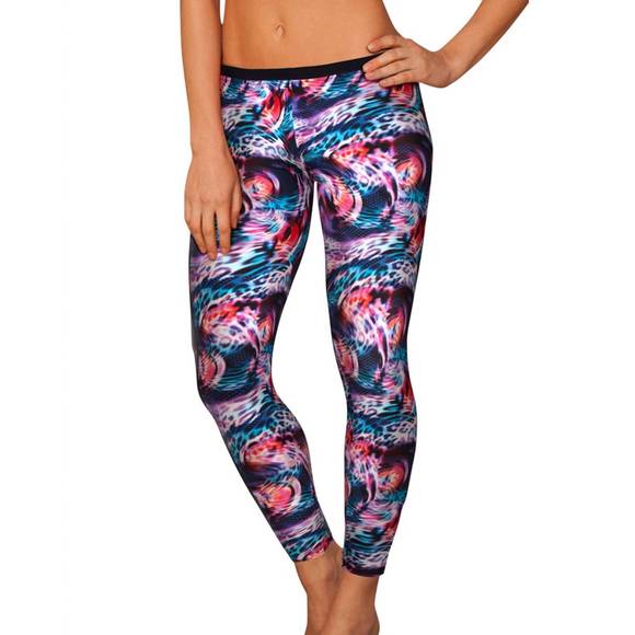 NEW FREE SPORT BY GOTTEX women's swim leggings in tiger wave - Picture 1 of 1